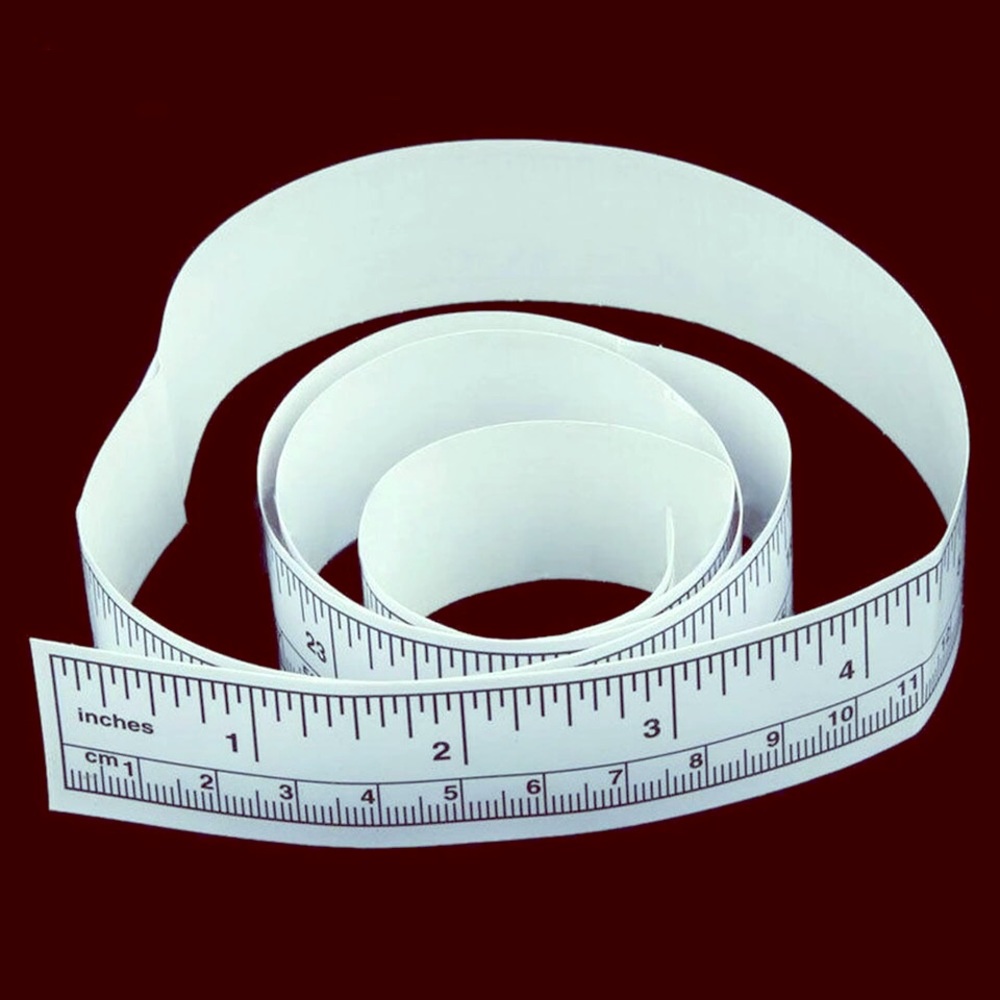 Self adhesive measuring tape